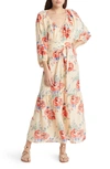 THE GREAT THE VESTIGE FLORAL TIERED SILK DRESS