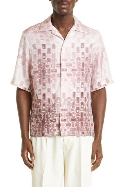 Amiri Gradient Bowling Silk Shirt In Pink | ModeSens