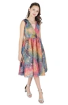 Christian Siriano Little Girl's & Girl's Tie-dye Ruffle-trim Dress In Multi