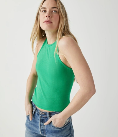 Michael Stars Pina Ribbed Halter Tank In Pomodoro