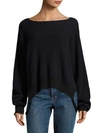 Helmut Lang Boatneck Pullover Sweater In Navy