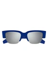 Alexander Mcqueen 54mm Square Sunglasses In Blue