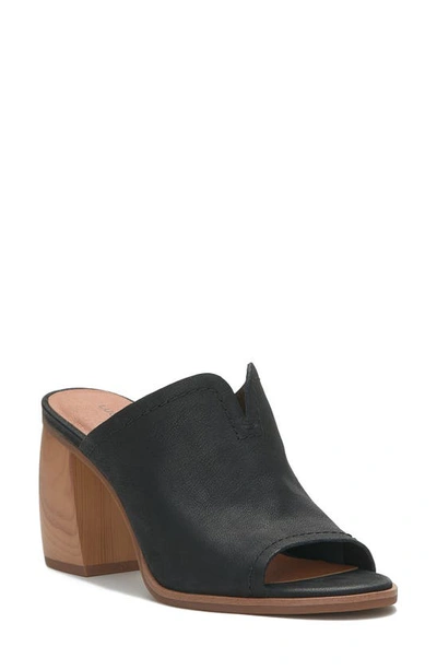 Lucky Brand Women's Xynia Open-toe Block-heel Mules In Black