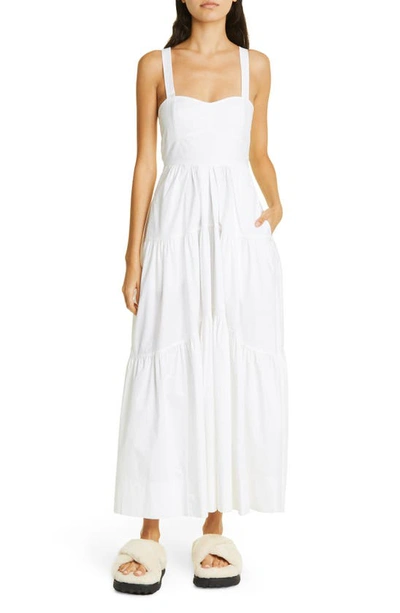A.l.c Lily Lace-up Back Maxi Dress In White