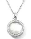 Ippolita Stella Lollipop Pendant Necklace In Mother-of-pearl Doublet With Diamonds In Oyster