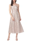 JS COLLECTIONS WOMENS EMBROIDERED MIDI COCKTAIL AND PARTY DRESS