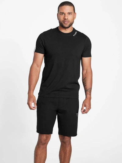 Guess Factory Joey Contrast Stripe Tee In Black