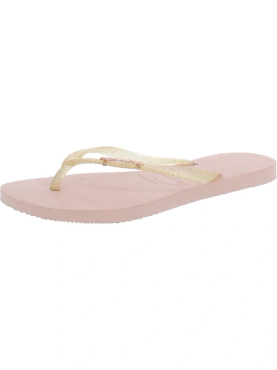 Havaianas Alpargatas Womens Flat Slip On Flip-flops In Multi