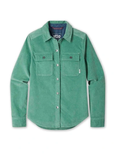 Stio Women's Saratoga Cord Shirt In Dusted Agave In Multi