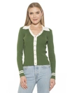 Alexia Admor Charlie Collared Cardigan In Green