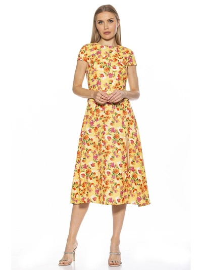 Alexia Admor Lily Midi Dress In Yellow