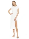 Alexia Admor Lily Crew Neck Midi Dress In White
