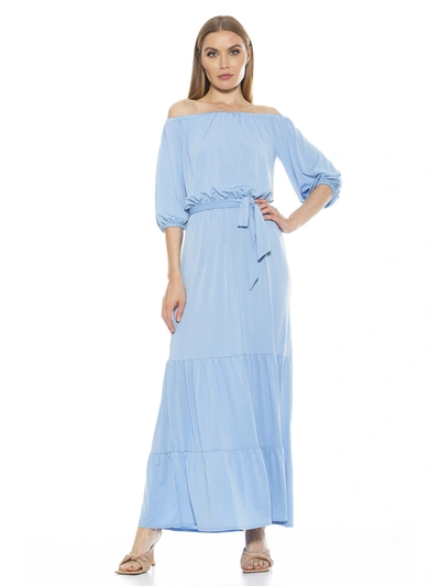 Alexia Admor Harlow Floral Maxi Dress In Blue
