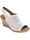 ROCKPORT BRIAH WOMENS LEATHER PERFORATED WEDGE SANDALS