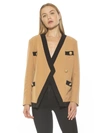 Alexia Admor Emele Oversized Contrast Blazer In Brown