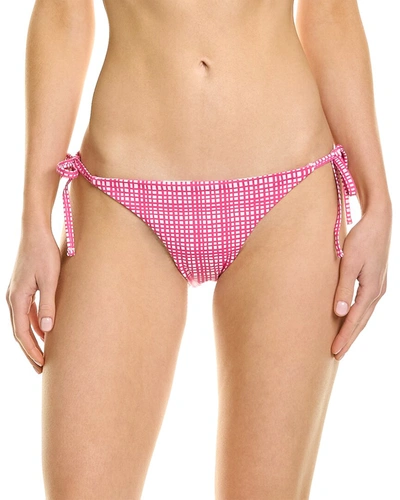 Solid & Striped The Iris Reversible String Bikini Bottom In Pink