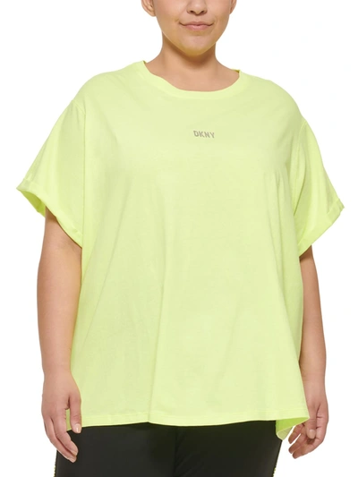 Dkny Sport Womens Tee Fitness Shirts & Tops In Yellow