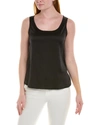 Max Mara Leisure Pan Stretch-silk Tank Top In Black