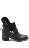 HALSA FOOTWEAR MELANIA BOOTIE IN BLACK LEATHER