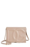 Dolce & Gabbana Beige Beige Dg Logo Leather Crossbody Bag In Multicolor