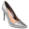 Journee Collection Hadli Pointed Toe Stiletto Pump In Grey