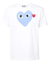 Comme Des Garçons Play Heart Print T-shirt In White