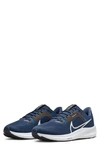 Nike Air Zoom Pegasus 40 Running Shoe In Midnight Navy/pearl Platinum/black