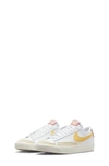 Nike Blazer Low '77 Big Kids' Shoes In White/ Sail/ Orange/ Gold