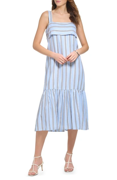 Dkny Metallic Stripe Dress In Multi