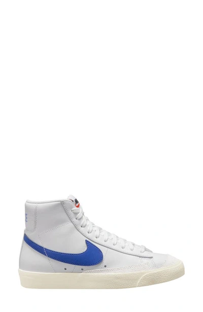 Nike Blazer Mid 77 High-top Leather Trainers In Ivory White