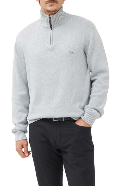 Rodd & Gunn Cashmere Merino Half-zip Jumper In Sky