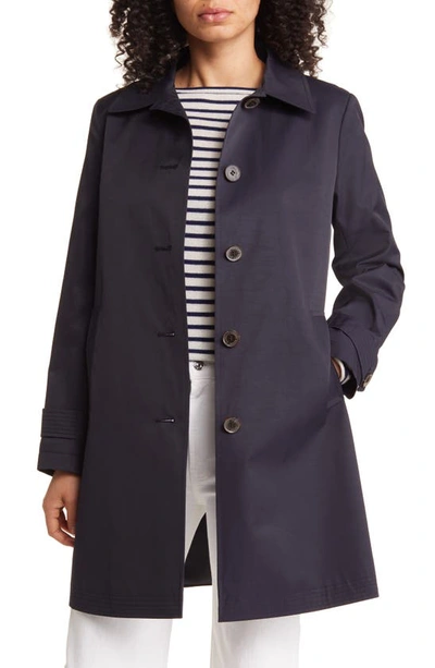 Lauren Ralph Lauren Balmacaan Raincoat In Dk Navy