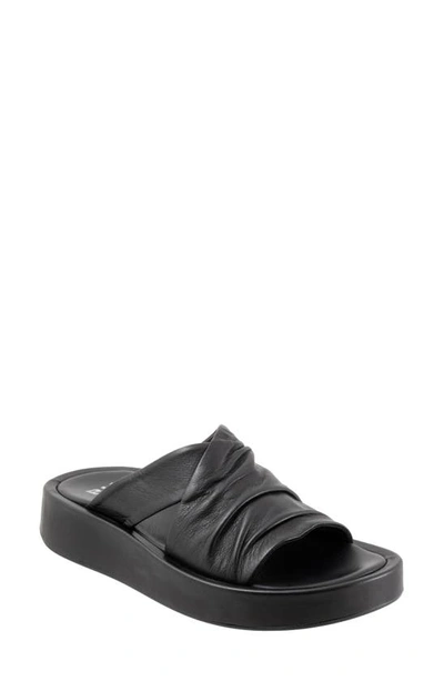 Bueno Womens Criss-cross Slide Sandals In Black