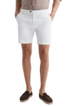 Reiss Mens White Wicket Stretch-cotton Chino Shorts