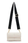 Allsaints Ezra Logo Strap Leather Crossbody Bag In White