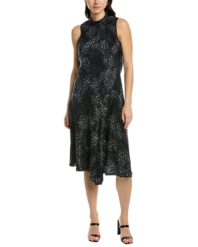 Go By Go Silk Go By Go>silk Go Tie It Back Silk Dress In Black