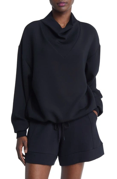 Varley Betsy Funnel Neck Sweatshirt In Black