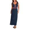 G-III 4HER BY CARL BANKS G-III 4HER BY CARL BANKS NAVY BOSTON RED SOX GAME OVER MAXI DRESS