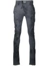 FAGASSENT FAGASSENT WAISTLESS SUPER SKINNY TROUSERS - GREY,SL1GY12070318