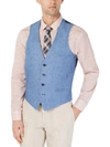 Bar Iii Men's Slim-fit Linen Suit Vest, Created For Macy's In Blue