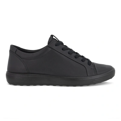 Ecco Soft Classic Leather Sneaker In Black