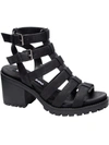 DIRTY LAUNDRY Fun Stuff Womens Faux Leather Gladiator Heel Sandals