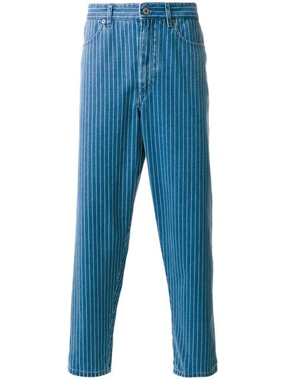 Natural Selection 'boxer Pinstripe' Jeans In Blue