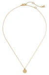 Kate Spade 'one In A Million' Initial Pendant Necklace In Clear/ Gold D