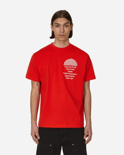 Public Possession Slam Jam Open Haus T-shirt In Red