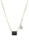 MEIRA T SAPPHIRE PENDANT & DIAMOND CHARM NECKLACE