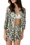 FREE PEOPLE PILLOW TALK SATIN SHORT CROP PAJAMAS