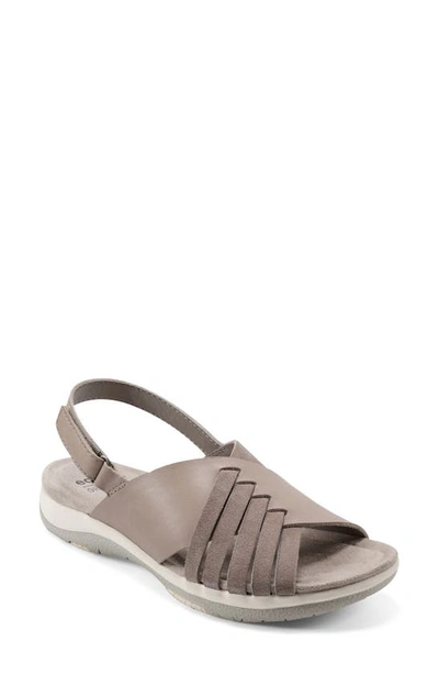 Earth Suzie Woven Slingback Sandal In Taupe