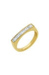 Bony Levy Florentine Diamond Baguette Ring In 18k Yellow Gold