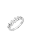 Bony Levy Getty Floral Diamond Stacking Ring In 18k White Gold